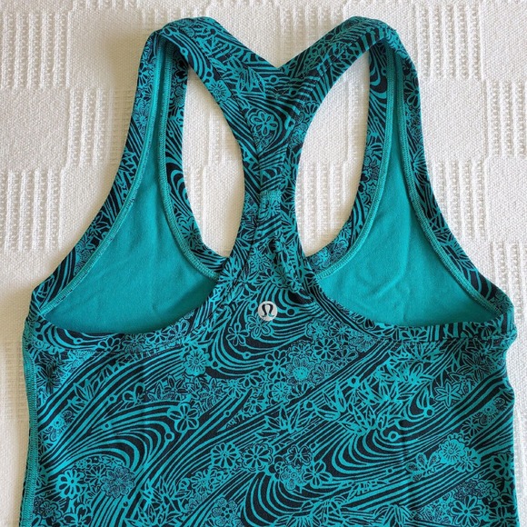 Lululemon | CRB Cool Racerback II Tank | Kitakami Viridian Green Black | 2 - Picture 10 of 14